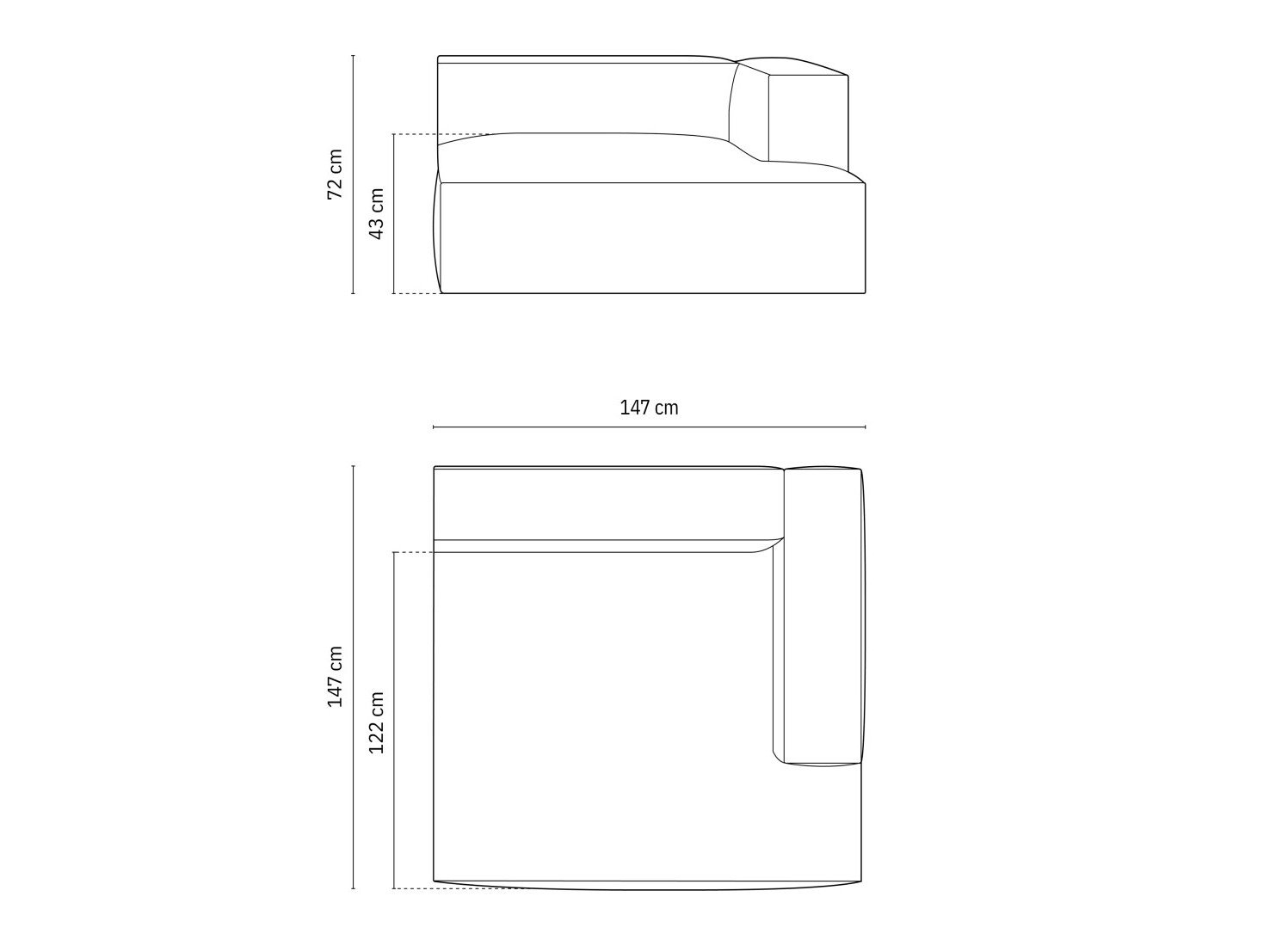 Modulaarinen istuinyksikkö Sonsore 105 (Paris Black)