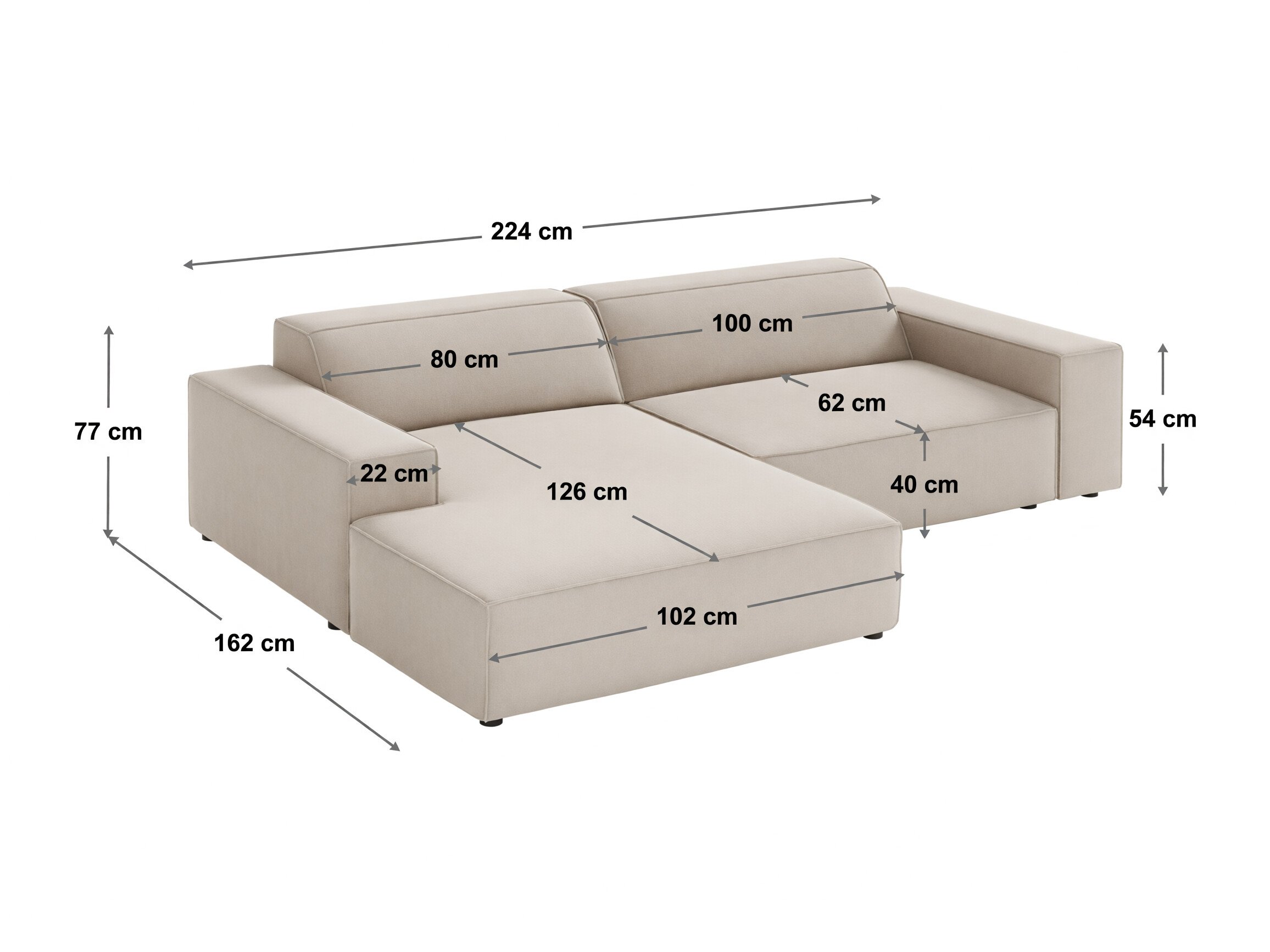 Moduulikulmasohva Lomcalu 101 (Bluvel 86)