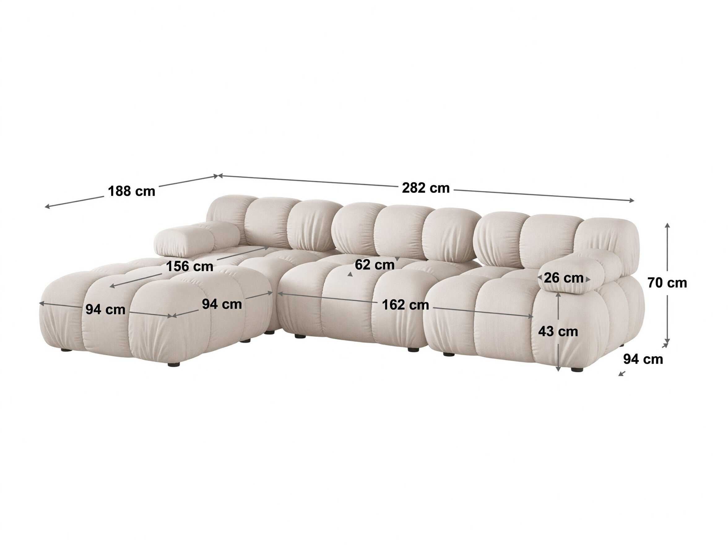 Moduulikulmasohva Caltenu 113 (Bluvel 30)